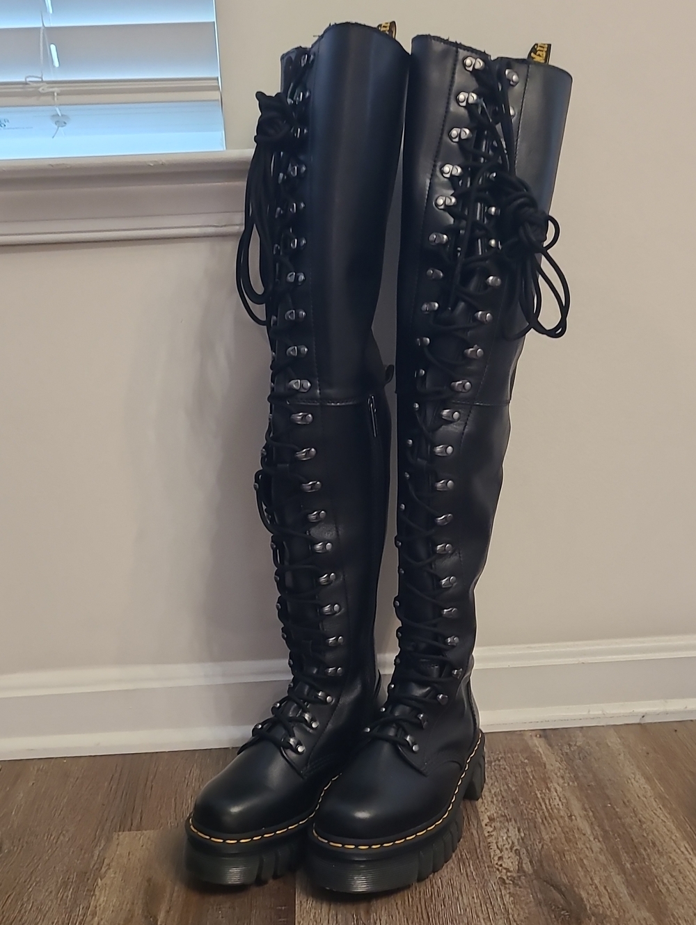 Dr Martens Audrick 22 Eye Extreme Knee High Thigh High Platform Boots